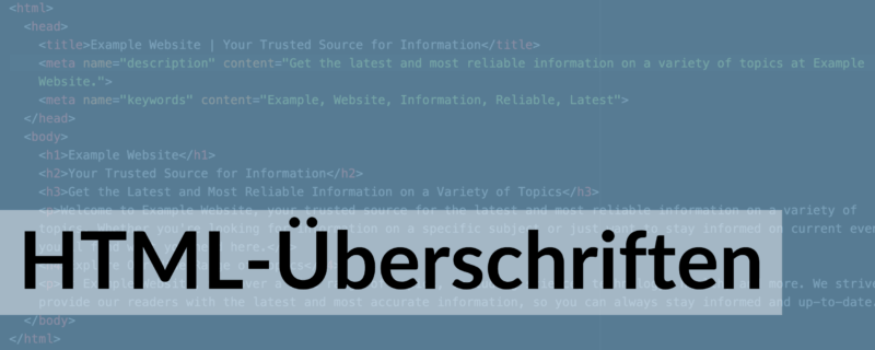 SEO Überschriften Struktur