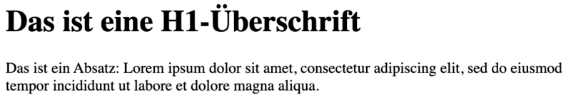 h ueberschrift html