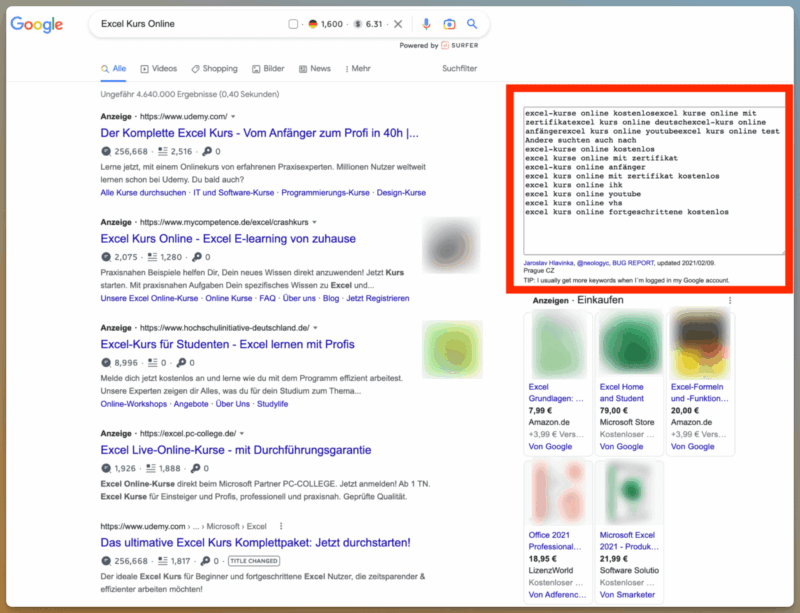 Keywords finden mit People also ask