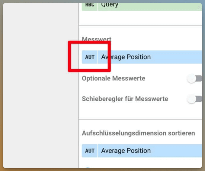 Messwert konfigurieren